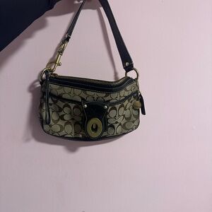 Women’s Vintage Coach Signature Brown and Black Women's Bag
